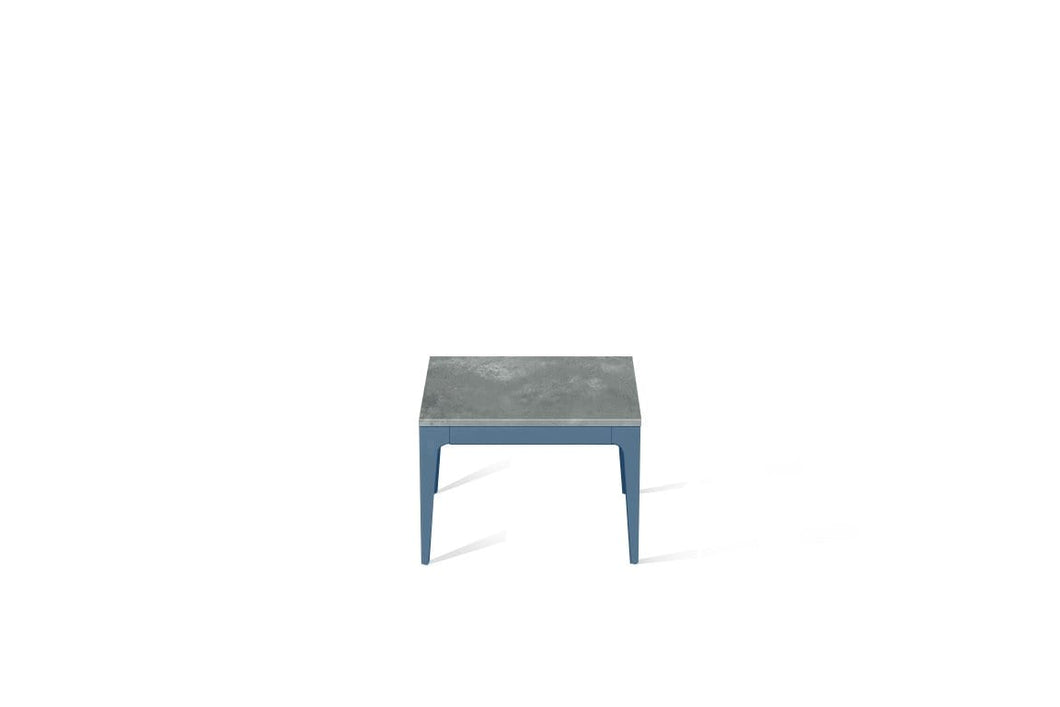 Rugged Concrete Cube Side Table Wedgewood