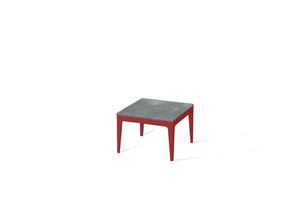 Rugged Concrete Cube Side Table Flame Red