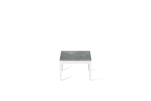 Rugged Concrete Cube Side Table Pearl White