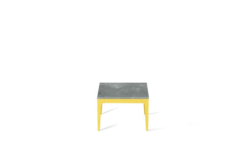 Rugged Concrete Cube Side Table Lemon Yellow