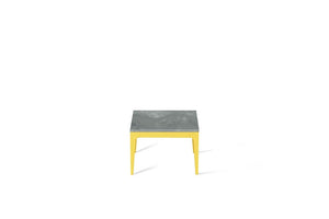 Rugged Concrete Cube Side Table Lemon Yellow