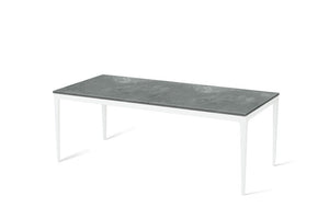 Rugged Concrete Long Dining Table Pearl White