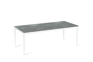 Rugged Concrete Long Dining Table Pearl White