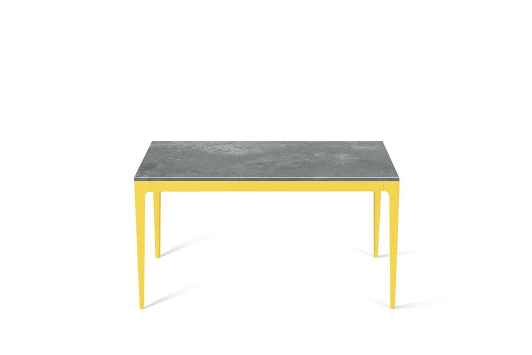 Rugged Concrete Standard Dining Table Lemon Yellow
