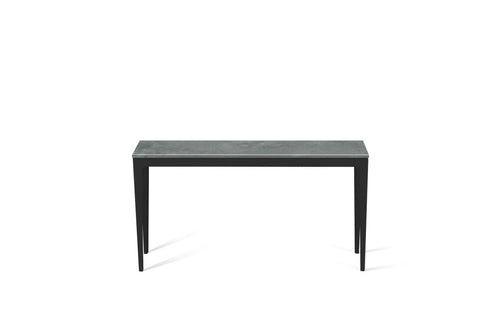 Rugged Concrete Slim Console Table Matte Black