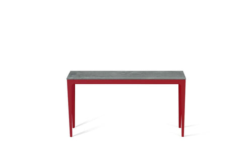 Rugged Concrete Slim Console Table Flame Red