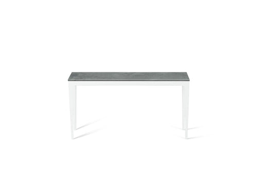 Rugged Concrete Slim Console Table Pearl White