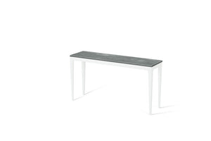 Rugged Concrete Slim Console Table Pearl White