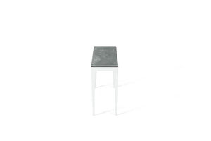 Rugged Concrete Slim Console Table Pearl White