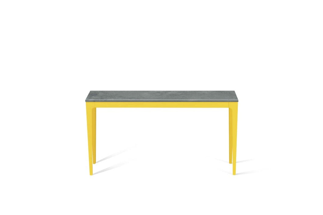 Rugged Concrete Slim Console Table Lemon Yellow
