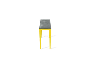 Rugged Concrete Slim Console Table Lemon Yellow