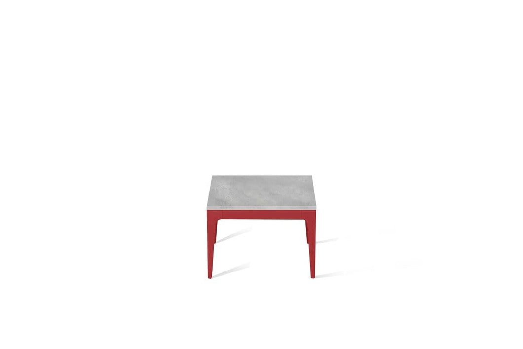 Airy Concrete Cube Side Table Flame Red