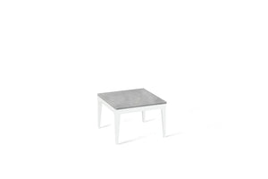 Airy Concrete Cube Side Table Pearl White
