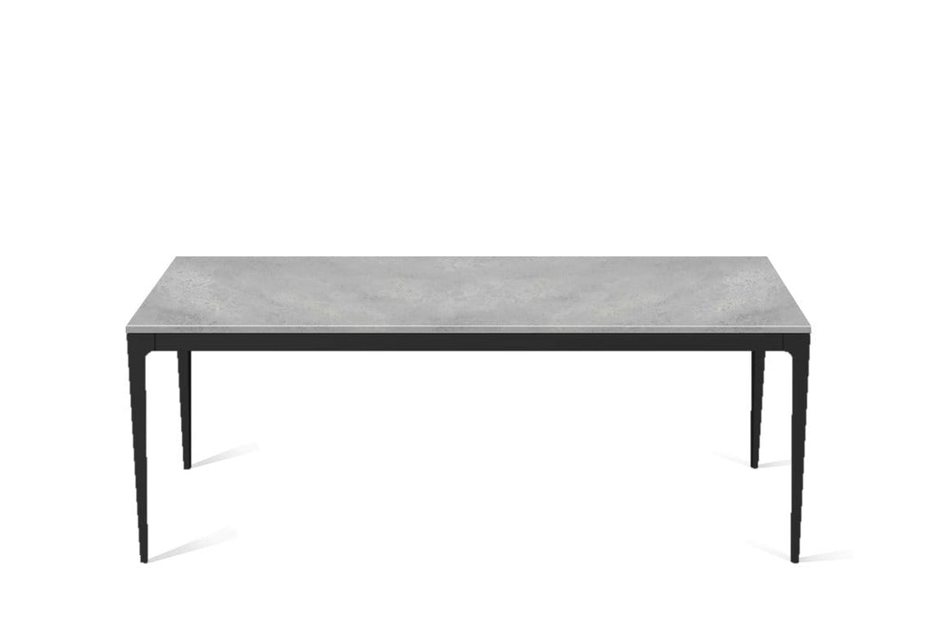 Airy Concrete Long Dining Table Matte Black
