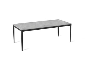 Airy Concrete Long Dining Table Matte Black