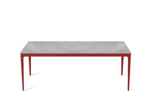 Airy Concrete Long Dining Table Flame Red