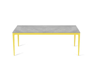 Airy Concrete Long Dining Table Lemon Yellow