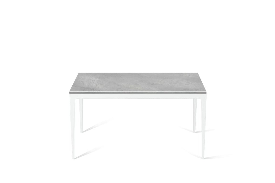 Airy Concrete Standard Dining Table Pearl White