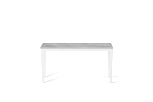 Airy Concrete Slim Console Table Pearl White