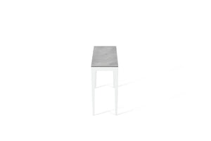 Airy Concrete Slim Console Table Pearl White