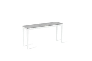 Airy Concrete Slim Console Table Pearl White