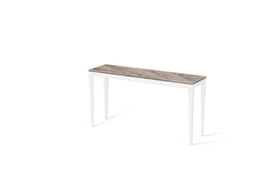 Excava Slim Console Table Pearl White