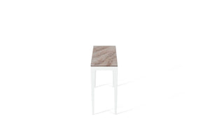 Excava Slim Console Table Pearl White