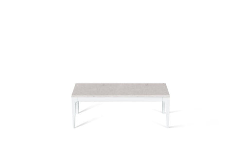 Clamshell Coffee Table Pearl White