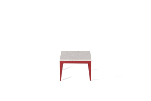 Clamshell Cube Side Table Flame Red