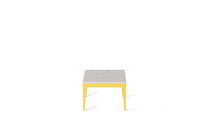 Clamshell Cube Side Table Lemon Yellow