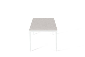 Clamshell Long Dining Table Pearl White