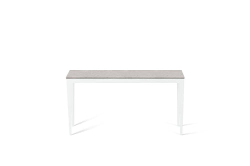 Clamshell Slim Console Table Pearl White