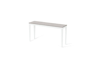 Clamshell Slim Console Table Pearl White