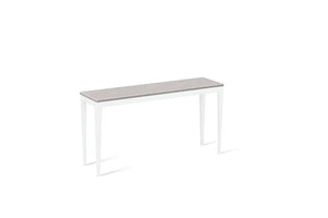 Clamshell Slim Console Table Pearl White