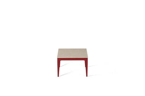 Buttermilk Cube Side Table Flame Red