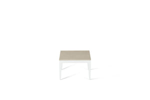 Buttermilk Cube Side Table Pearl White