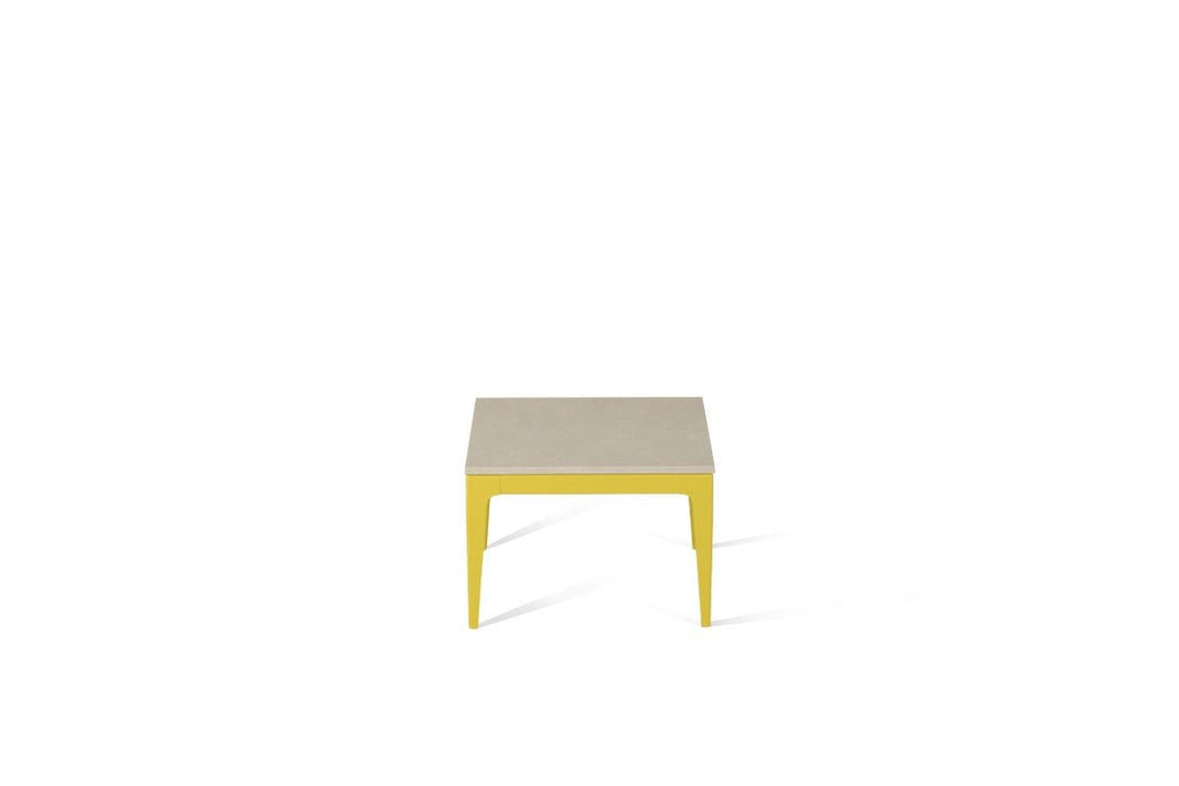 Buttermilk Cube Side Table Lemon Yellow