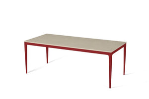 Buttermilk Long Dining Table Flame Red