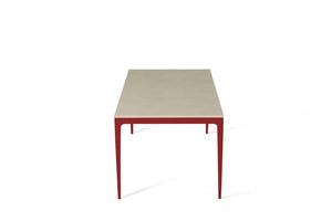 Buttermilk Long Dining Table Flame Red