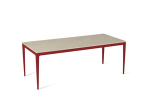 Buttermilk Long Dining Table Flame Red