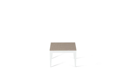 Shitake Cube Side Table Pearl White