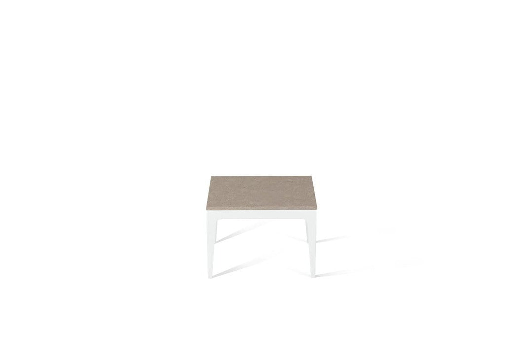 Shitake Cube Side Table Pearl White