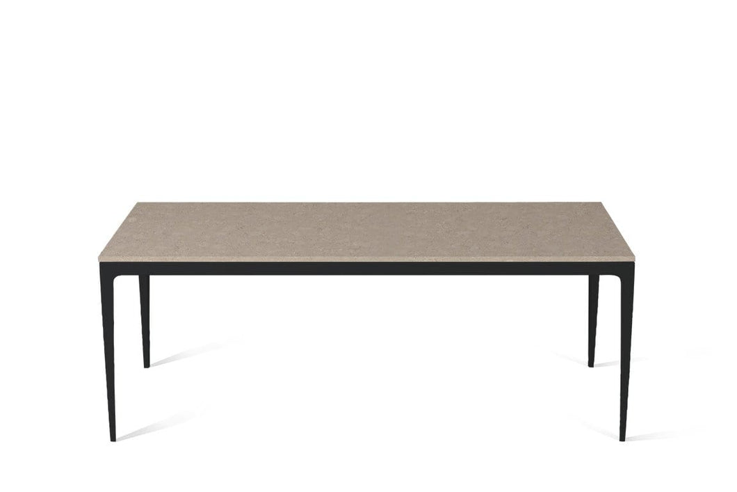 Shitake Long Dining Table Matte Black