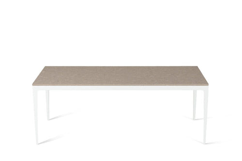 Shitake Long Dining Table Pearl White