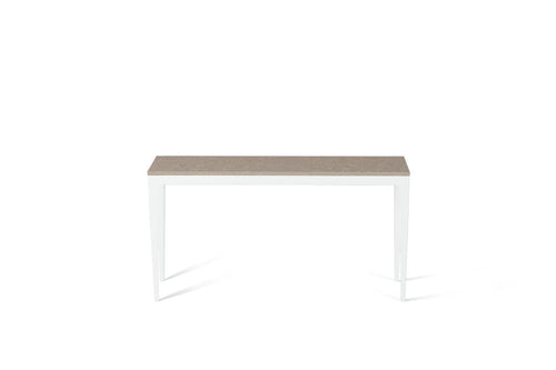 Shitake Slim Console Table Pearl White