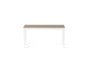 Shitake Slim Console Table Pearl White