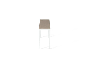 Shitake Slim Console Table Pearl White