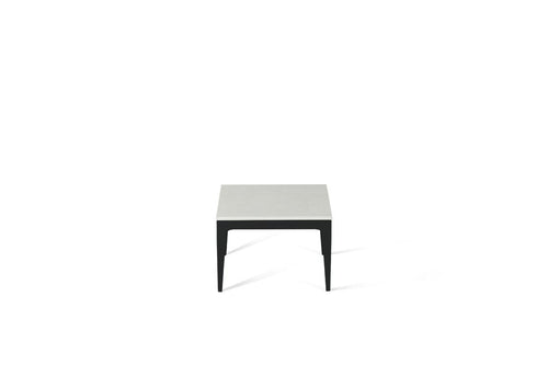 Organic White Cube Side Table Matte Black