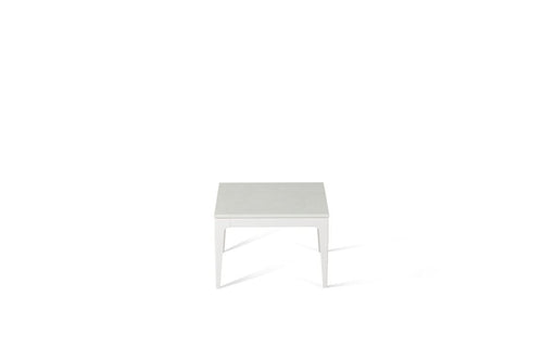 Organic White Cube Side Table Oyster