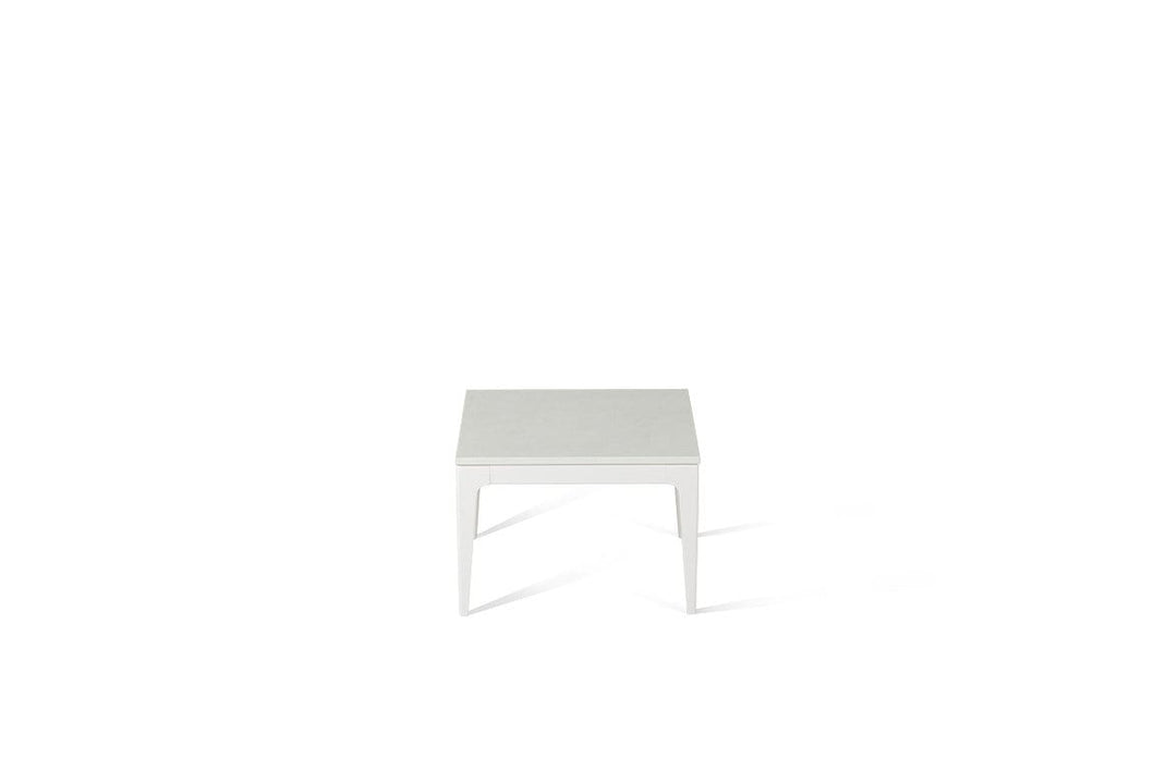 Organic White Cube Side Table Oyster
